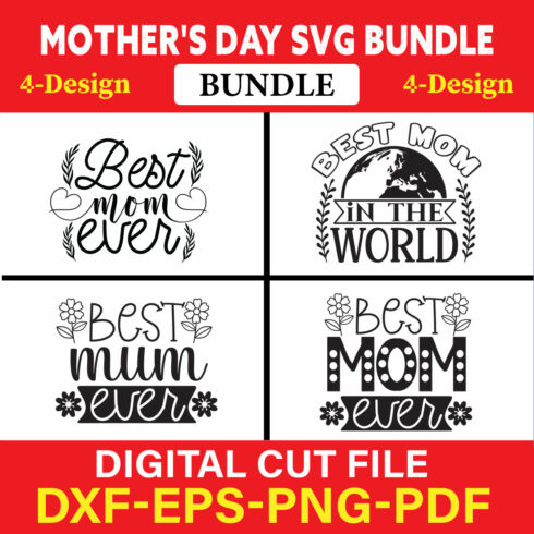 Mother's Day SVG T-shirt Design Bundle Vol-33 cover image.