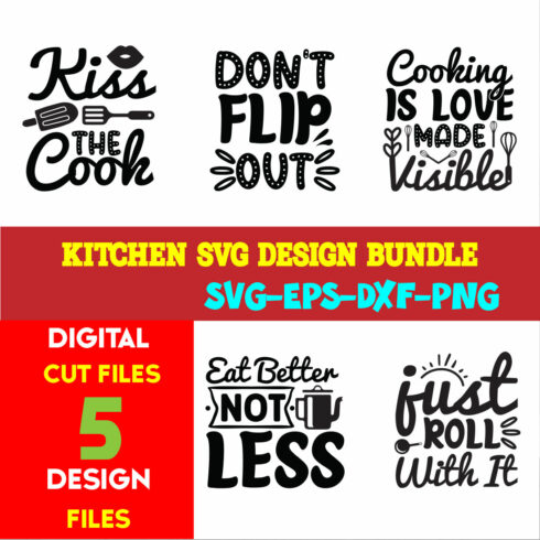 Kitchen T-shirt Design Bundle Vol-02 cover image.