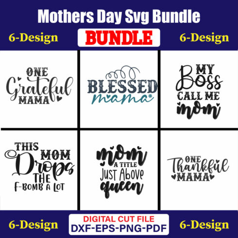 Mothers Day SVG Bundle, Mom life svg, Mama svg, Funny Mom Svg, Blessed mama svg, Mom of boys girls svg-Vol-77 cover image.