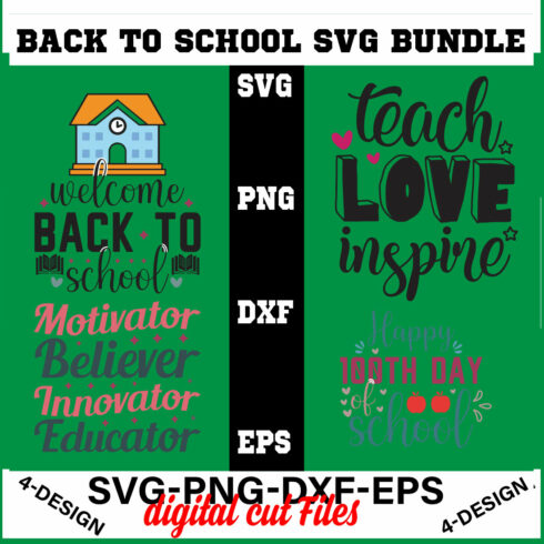 Back to School Svg T-shirt Design Bundle Volume-05 cover image.