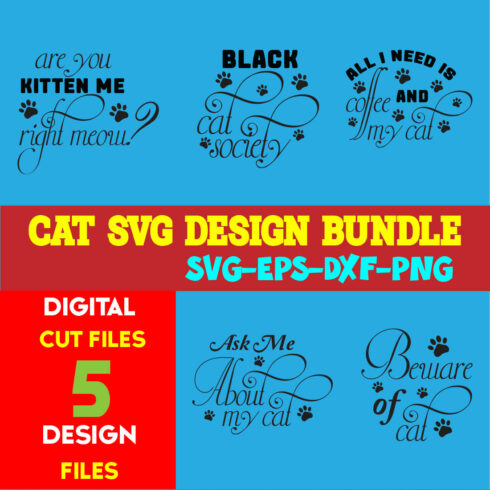 Cat T-shirt Design Bundle Volume-12 cover image.