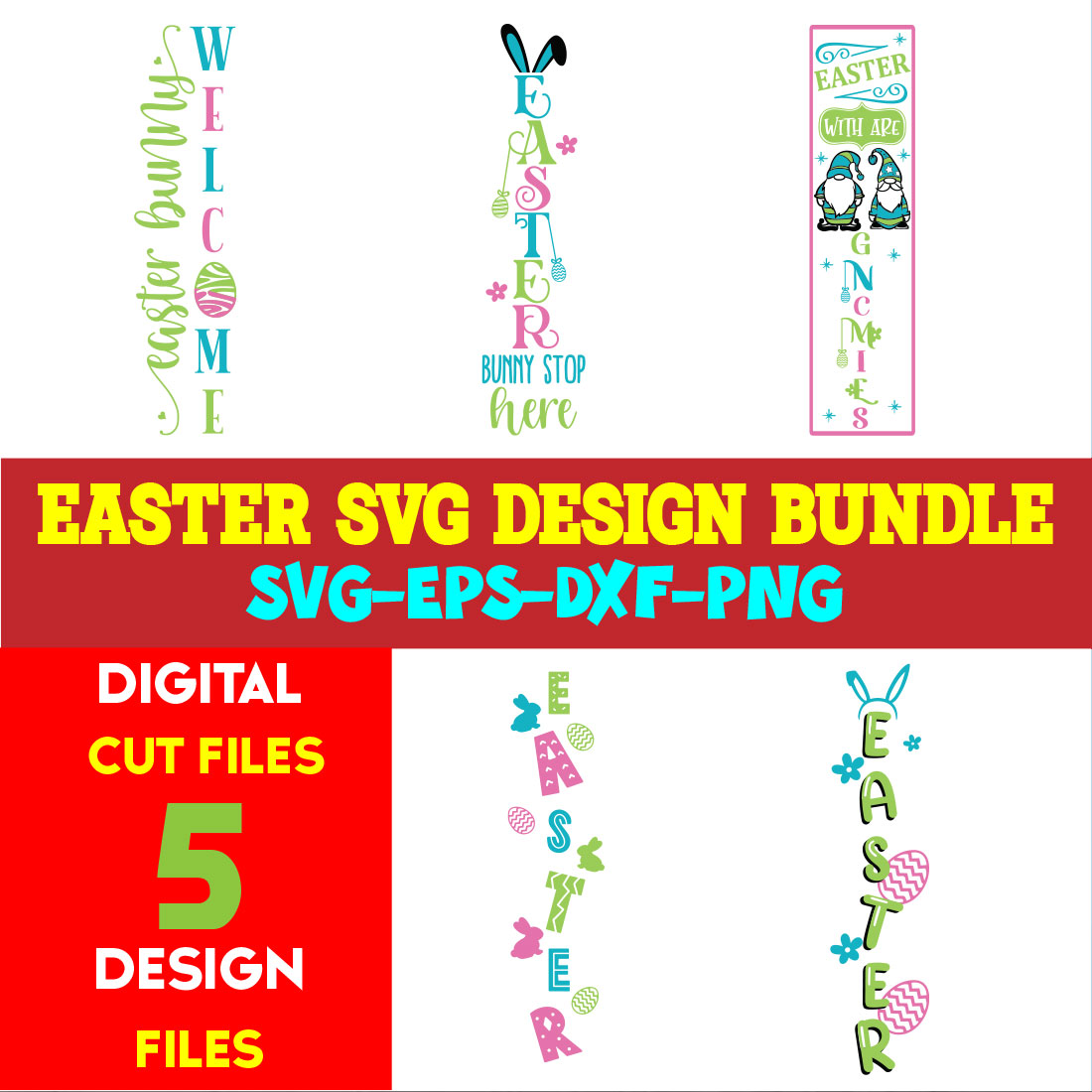 Easter T-shirt Design Bundle Volume-01 cover image.