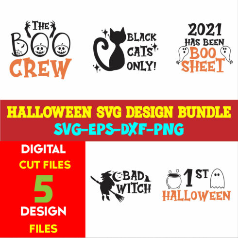 Halloween T-shirt Design Bundle Volume-01 cover image.