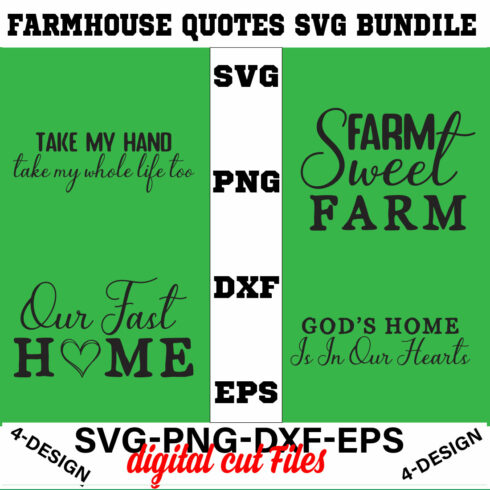 Farmhouse Quotes Svg Bundle Vol-02 cover image.