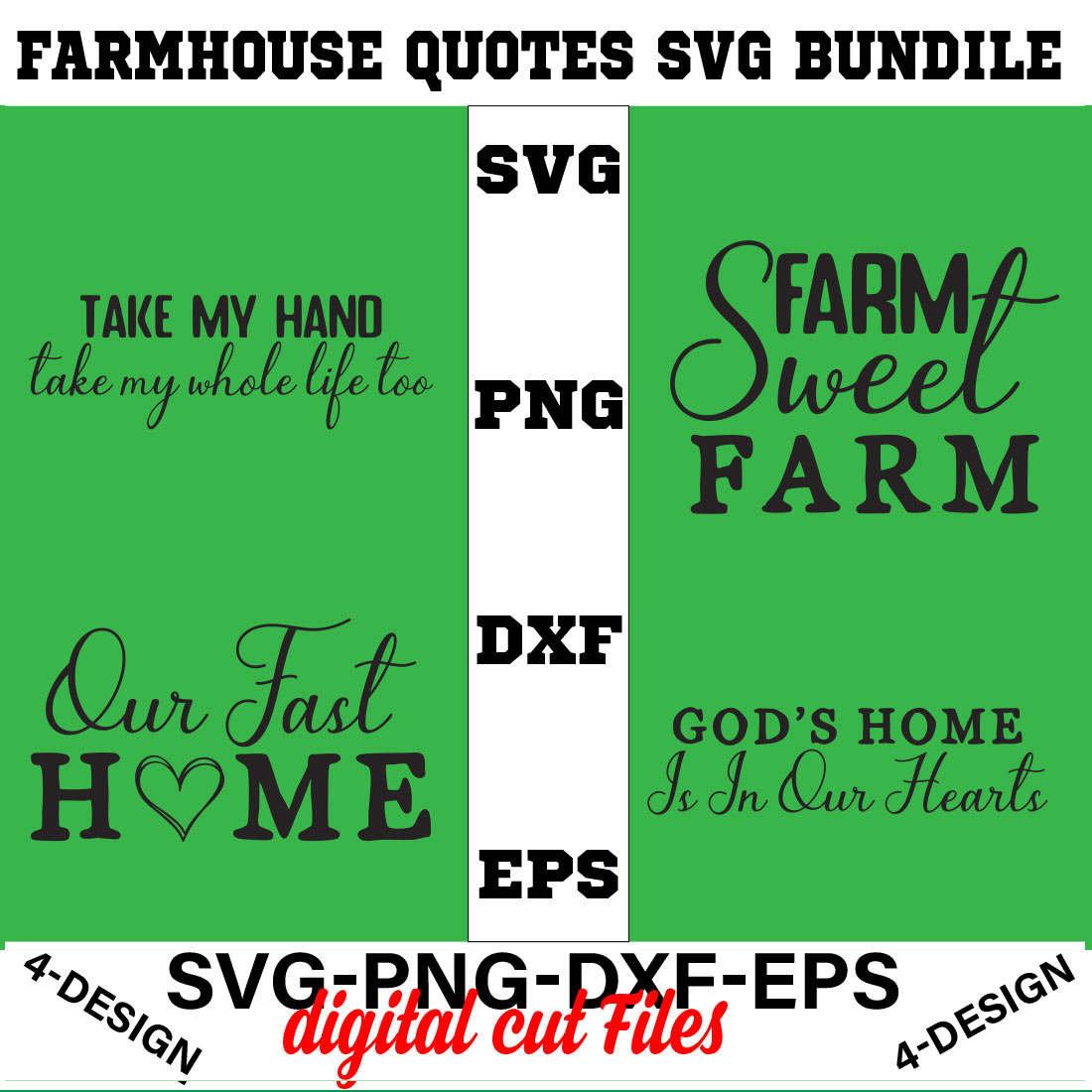 Farmhouse Quotes Svg Bundle Vol-02 cover image.