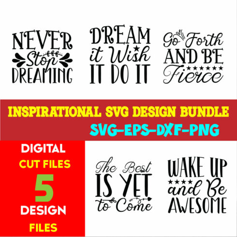 Inspirational T-shirt Design Bundle Volume-03 cover image.