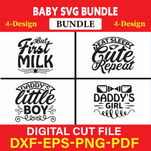 Baby SVG T-shirt Design Bundle Vol-8 cover image.