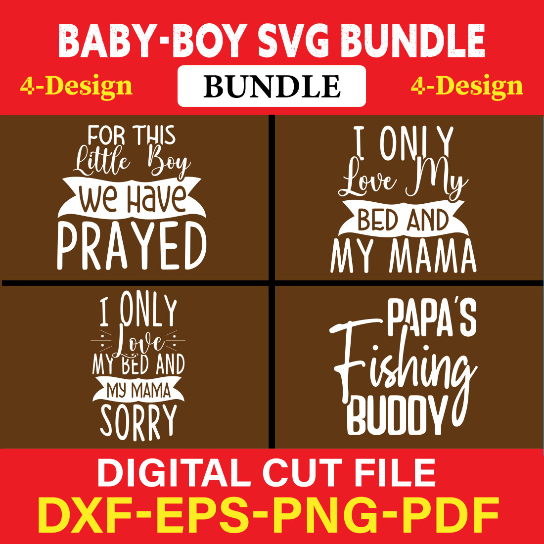 Baby Boy T-shirt Design Bundle Vol-4 cover image.