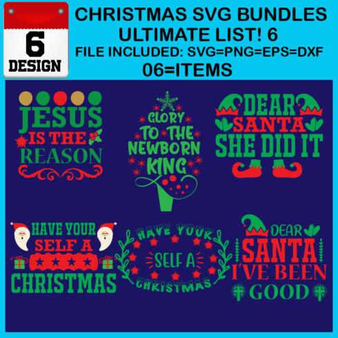 Ultimate List! 6 Christmas SVG Free Bundles cover image.