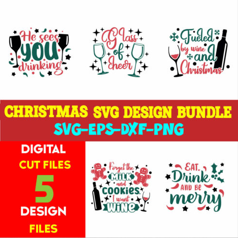 Christmas T-shirt Design SVG Bundle Free Volume-72 cover image.