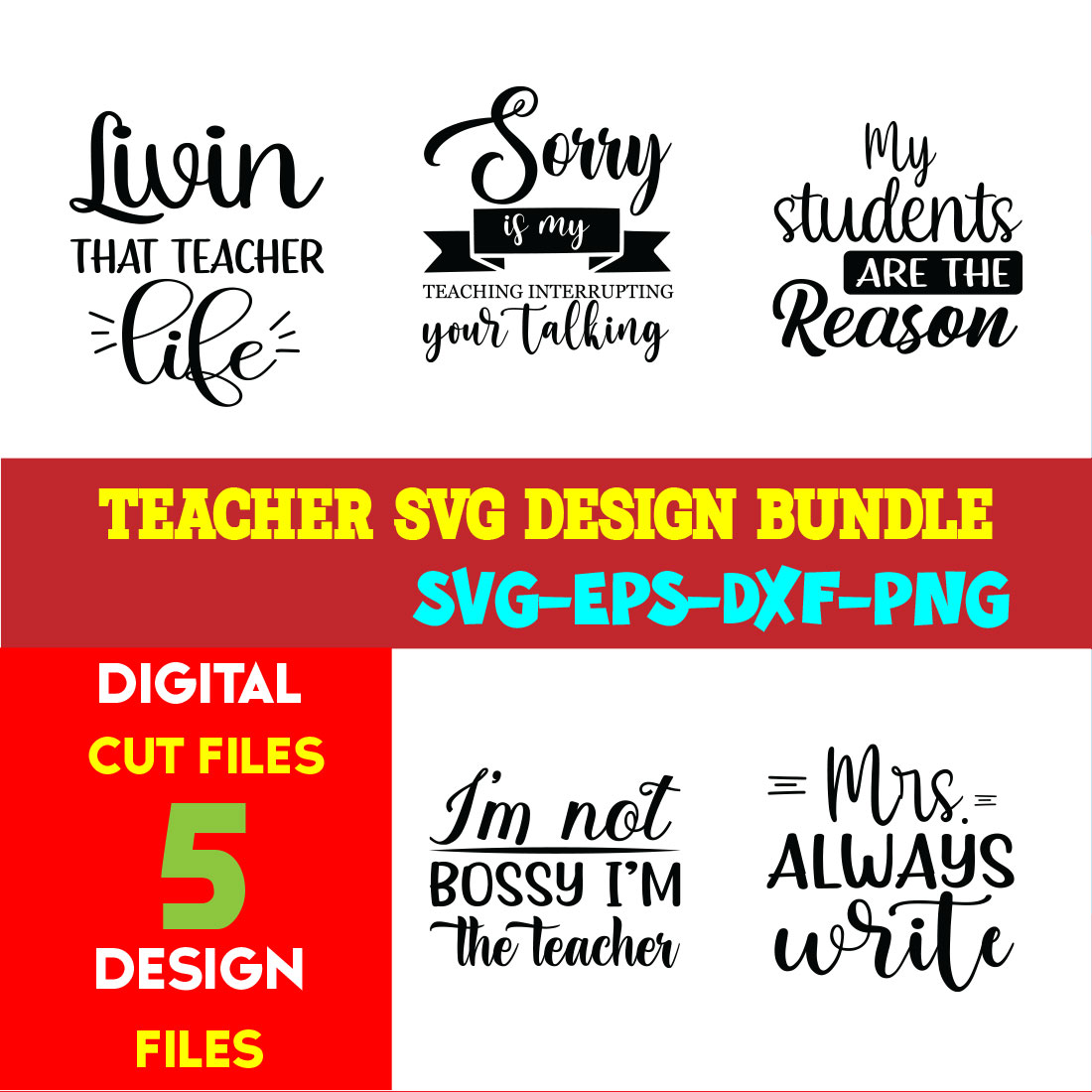 Teacher T-shirt Design Bundle Volume-07 cover image.