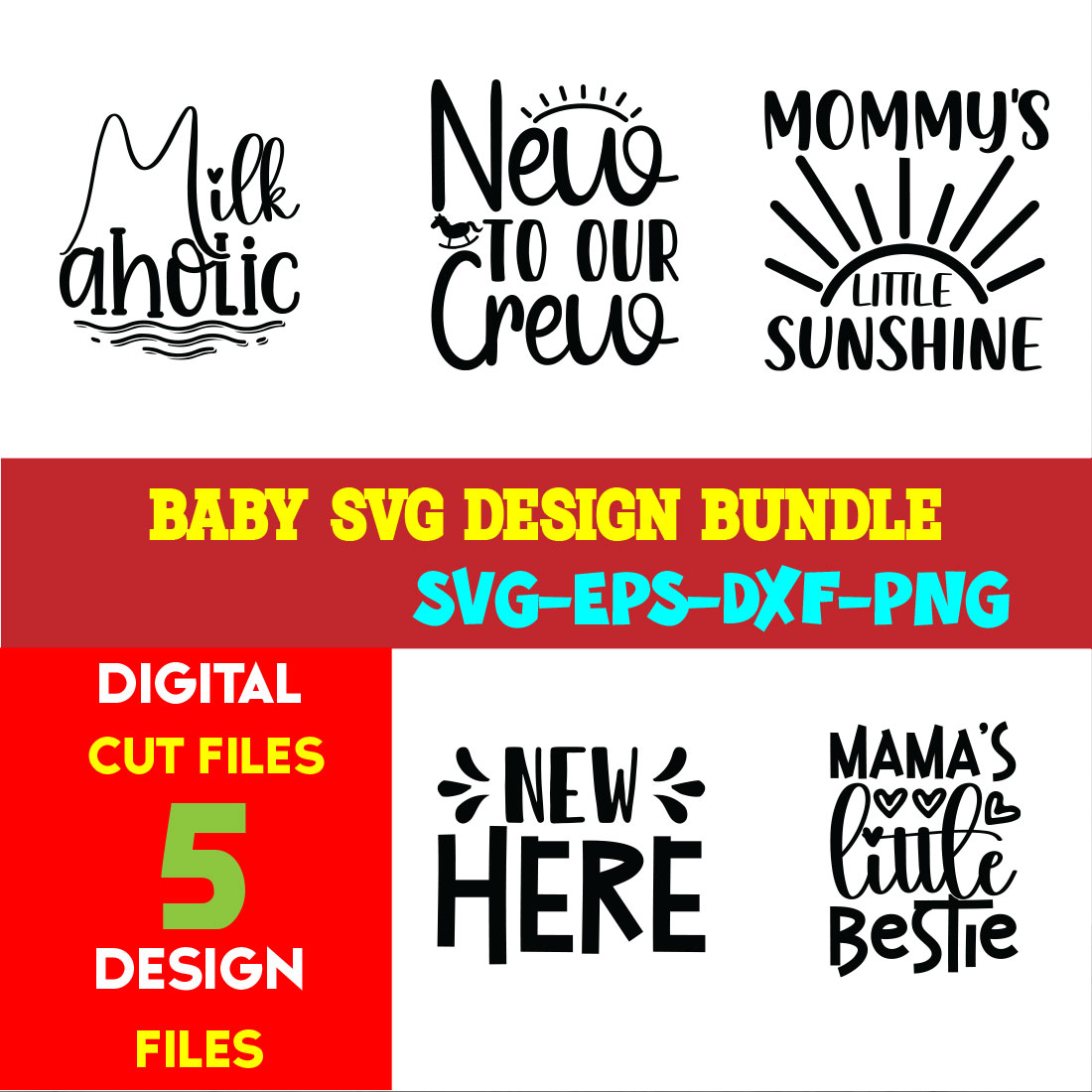 Baby T-shirt Design Bundle Volume-05 cover image.