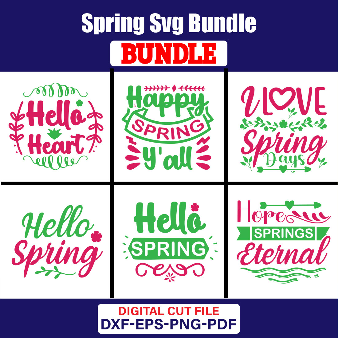 Spring T-shirt Design Bundle Vol-10 cover image.