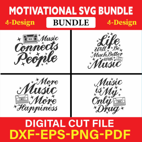 Motivational T-shirt Design Bundle Vol-4 cover image.