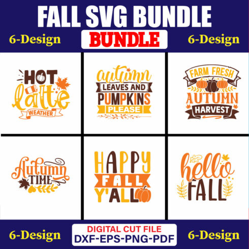 Fall SVG T-shirt Design Bundle Vol-01 cover image.