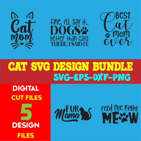 Cat T-shirt Design Bundle Volume-16 cover image.