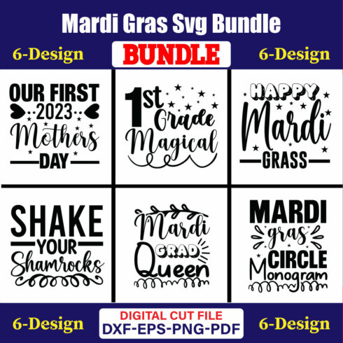 Mardi Gras T-shirt Design Bundle Vol-02 cover image.