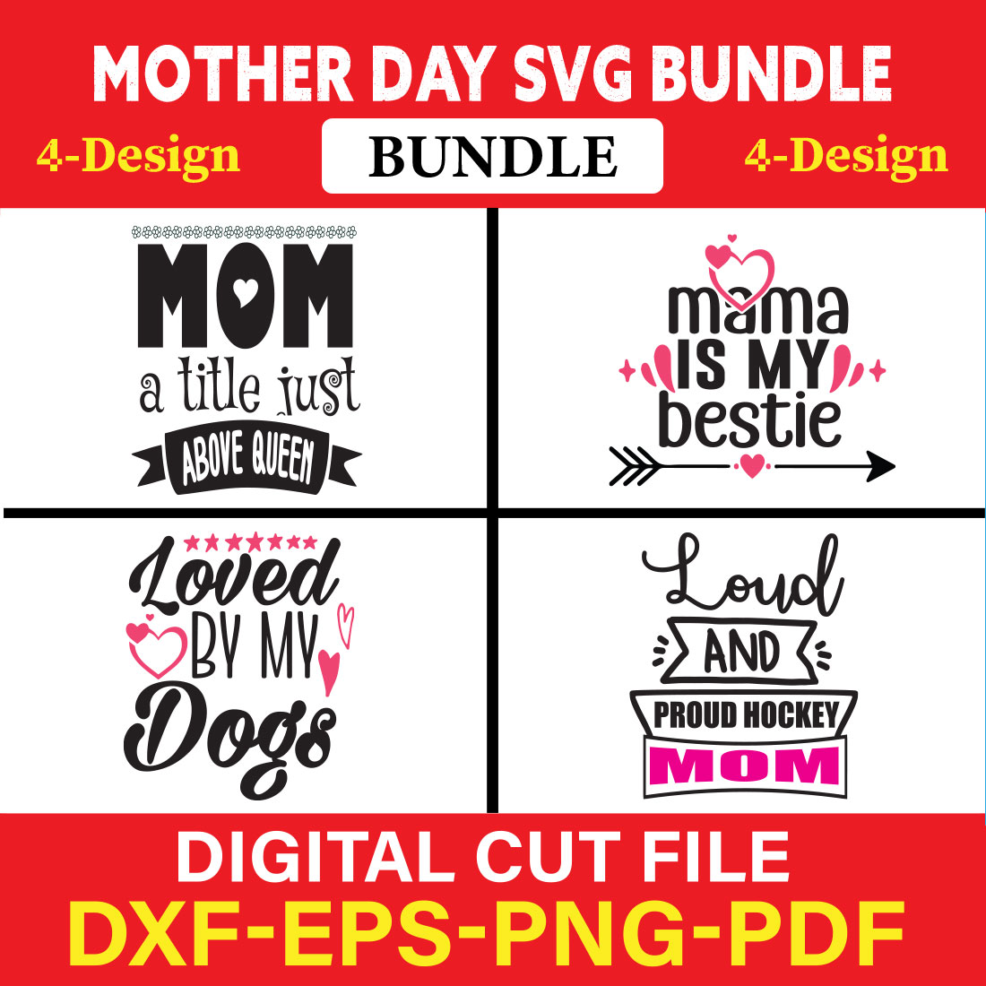 Mothers Day T-shirt Design Bundle Vol-41 cover image.