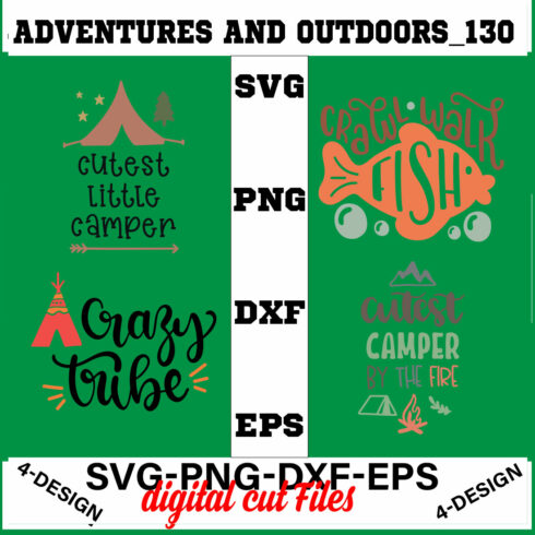 Adventures And Outdoors T-shirt Design Bundle Volume-07 cover image.