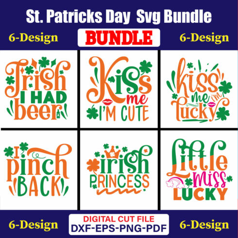St Patricks Day T-shirt Design Bundle Vol-33 cover image.