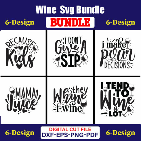 Wine T-shirt Design Bundle Vol-01 cover image.