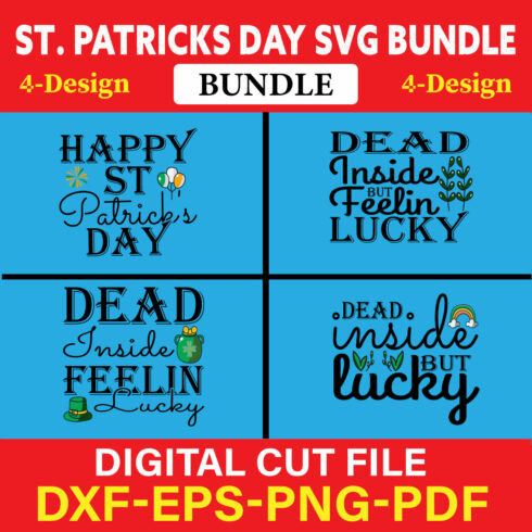 St Patrick's Day T-shirt Design Bundle Vol-16 cover image.
