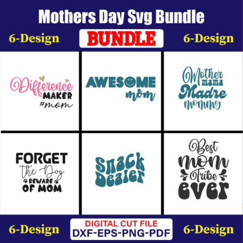 Mothers Day SVG Bundle, Mom life svg, Mama svg, Funny Mom Svg, Blessed mama svg, Mom of boys girls svg-Vol-135 cover image.