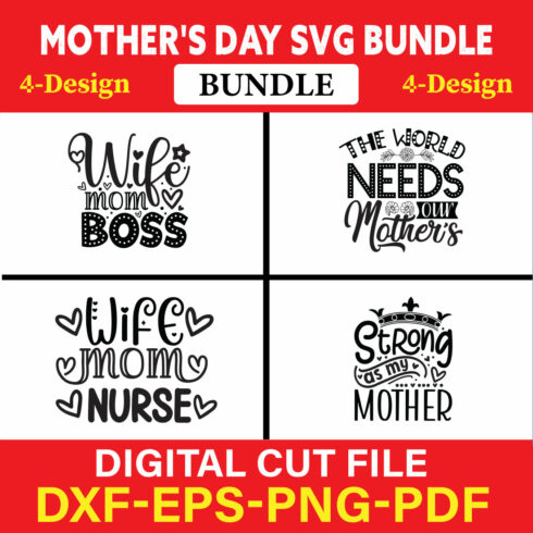 Mother's Day SVG T-shirt Design Bundle Vol-22 cover image.