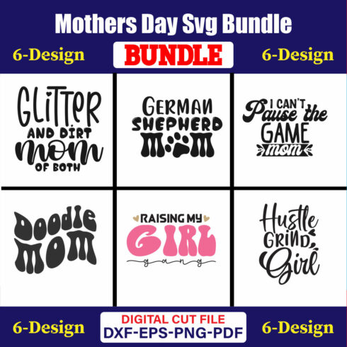 Mothers Day SVG Bundle, Mom life svg, Mama svg, Funny Mom Svg, Blessed mama svg, Mom of boys girls svg-Vol-142 cover image.