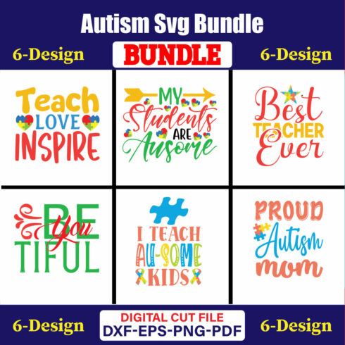 Autism Day T-shirt Design Bundle Vol-04 cover image.