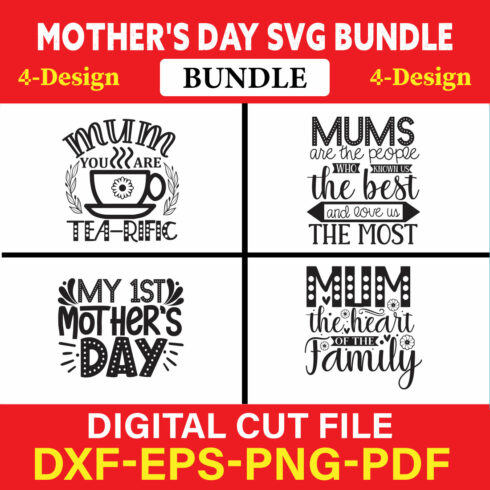 Mother's Day SVG T-shirt Design Bundle Vol-39 cover image.