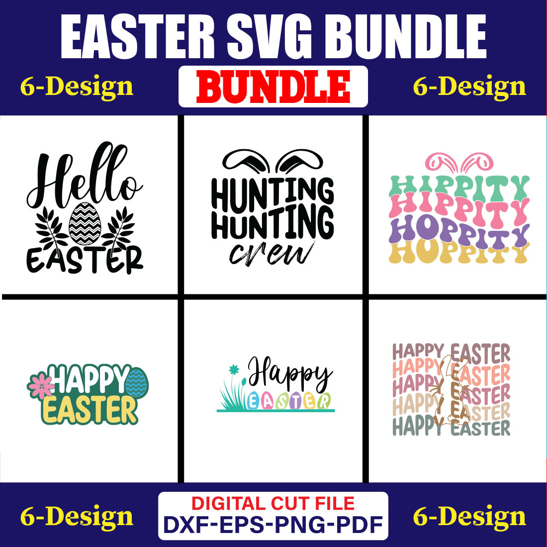 Easter SVG T-shirt Design Bundle Vol-32 cover image.