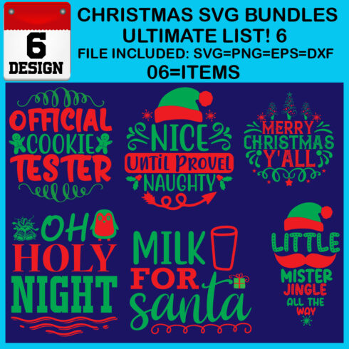 Ultimate List! 6 Christmas SVG Free Bundles cover image.