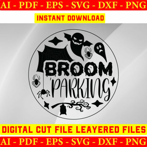 Broom Parking T-shirt Design cover image.