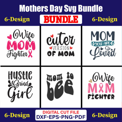Mothers Day SVG Bundle, Mom life svg, Mama svg, Funny Mom Svg, Blessed mama svg, Mom of boys girls svg-Vol-140 cover image.