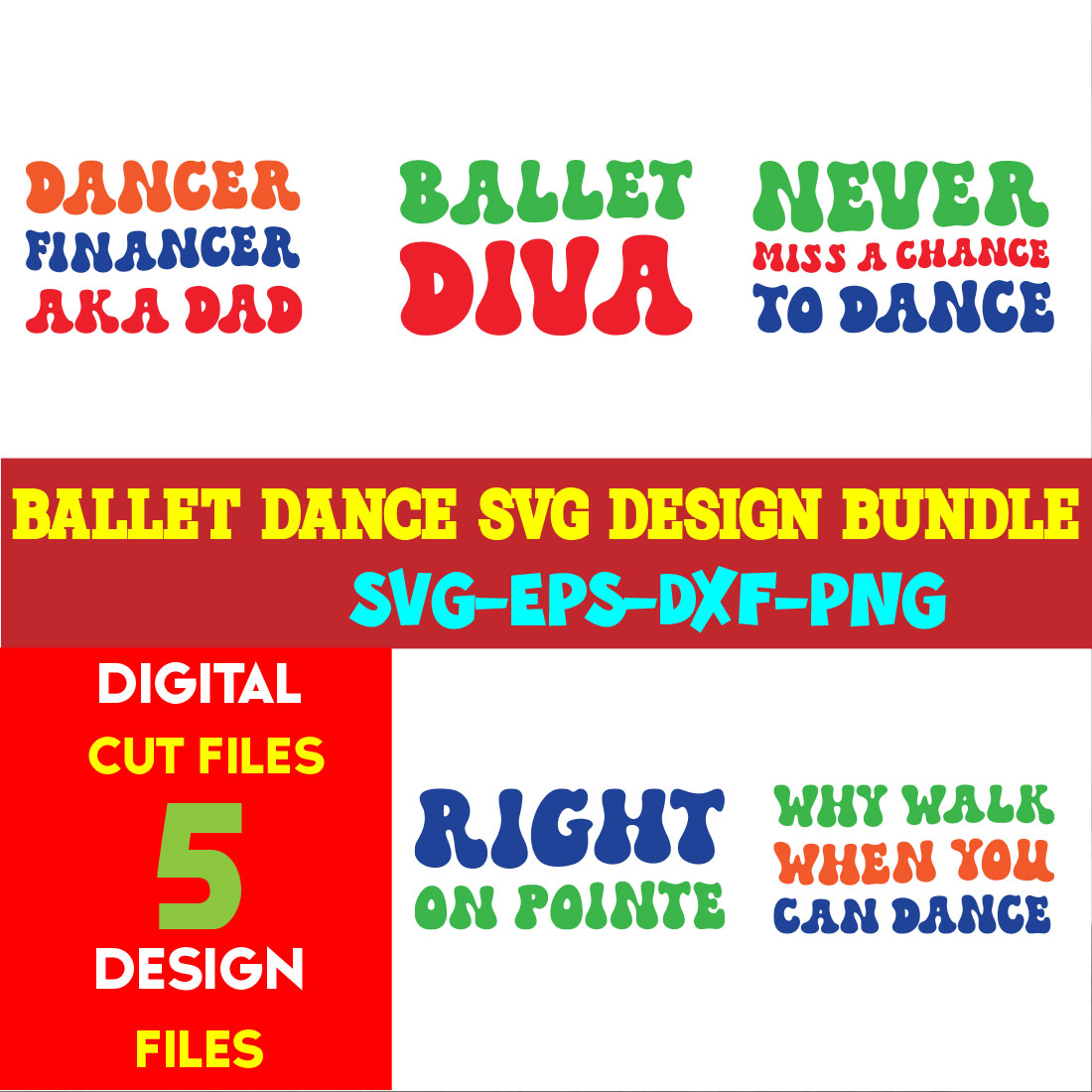 Ballet Dance T-shirt Design Bundle Volume -02 cover image.