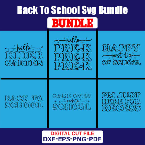 Back To School T-shirt Design Bundle Vol-45 cover image.