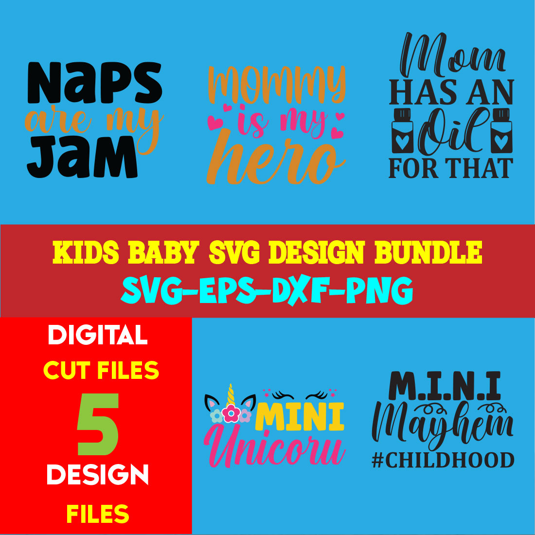 Kids Baby T-shirt Design Bundle Volume-01 cover image.