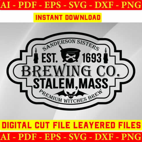 Sanderson Sisters Est1693 Brewing Co Stalem,mass Premium Witches Brew cover image.
