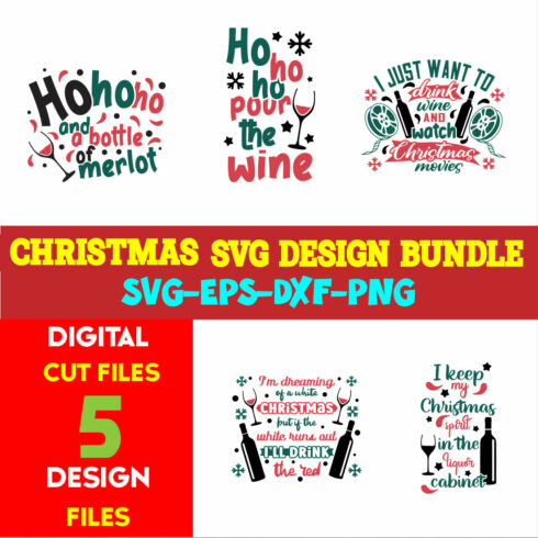 Christmas T-shirt Design SVG Bundle Free Volume-73 cover image.