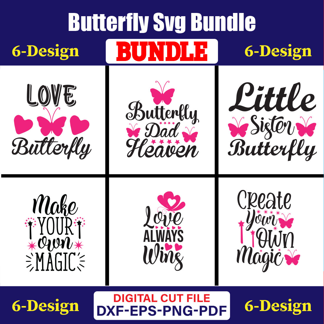 Butterfly T-shirt Design Bundle Vol-02 cover image.