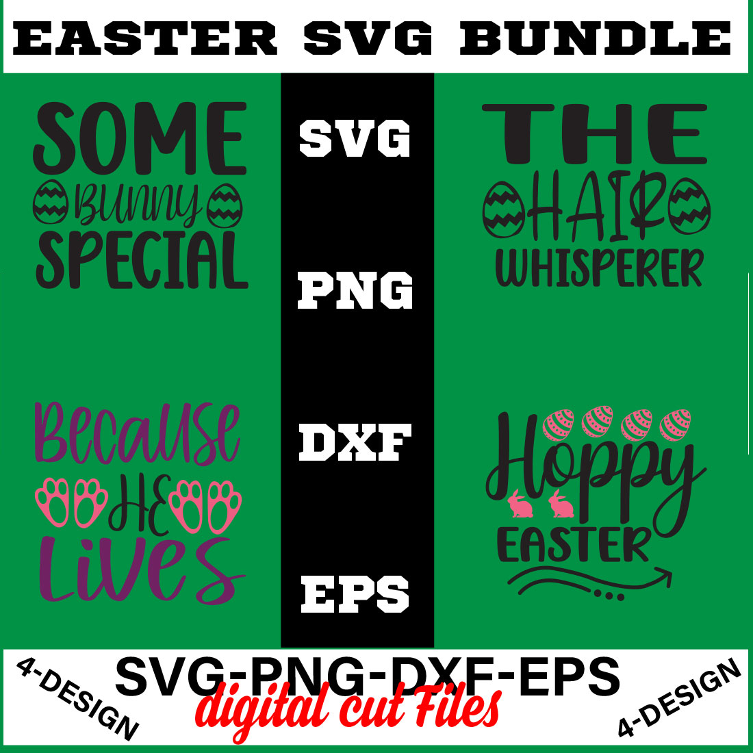 Happy Easter SVG Bundle, Easter SVG, Easter quotes, Easter Bunny svg, Easter Egg svg, Volume-02 cover image.