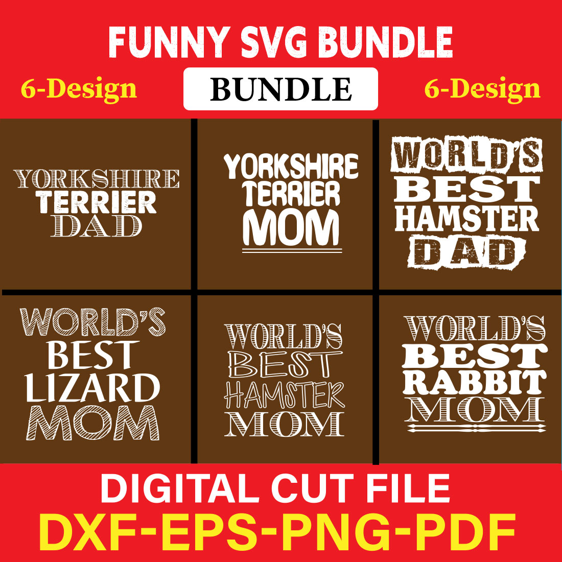 Funny SVG T-shirt Design Bundle Vol-08 cover image.