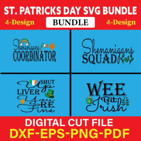 St Patrick's Day T-shirt Design Bundle Vol-20 cover image.