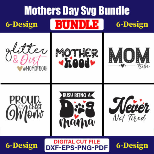 Mothers Day SVG Bundle, Mom life svg, Mama svg, Funny Mom Svg, Blessed mama svg, Mom of boys girls svg-Vol-144 cover image.