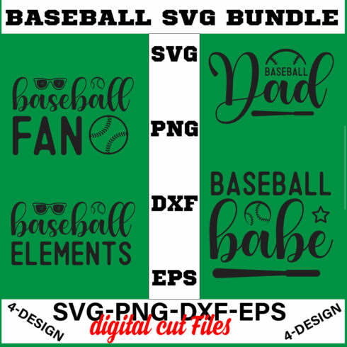 Baseball SVG T-shirt Design Bundle Volume-05 cover image.