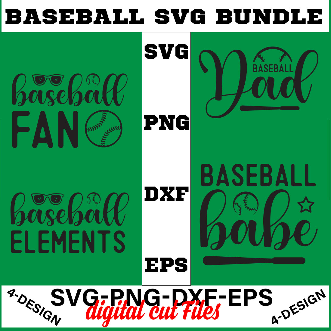 Baseball SVG T-shirt Design Bundle Volume-05 - MasterBundles