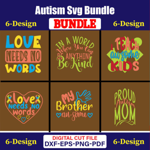 Autism Day T-shirt Design Bundle Vol-03 cover image.