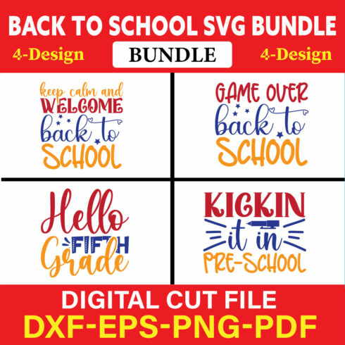 Back To School T-shirt Design Bundle Vol-19 cover image.