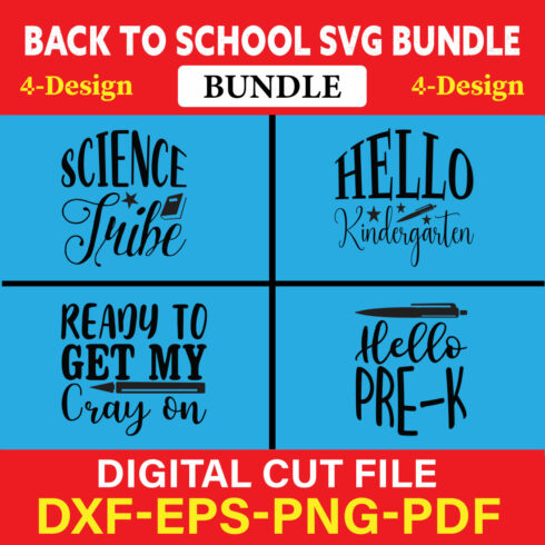 Back To School T-shirt Design Bundle Vol-6 cover image.